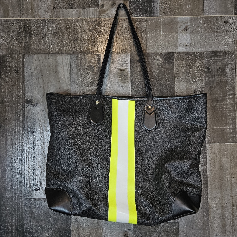 Michael Kors Black and Yellow Tote Bag - Picture 2 of 7